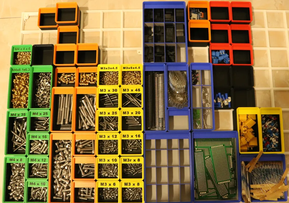 Gridfinity Bin Set With Scoop and Dividers - Free 3D Print Model ...