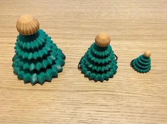 Santa and Christmas tree hat for wooden figures.