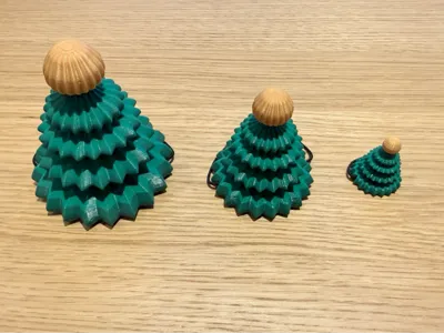 Santa and Christmas tree hat for wooden figures. 