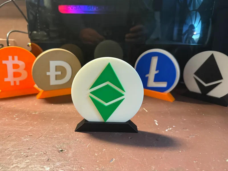 Etherium Sign w Stand