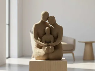 Familie Statue / Skulptur