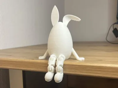 Easter egg articulated legs rabbit ear