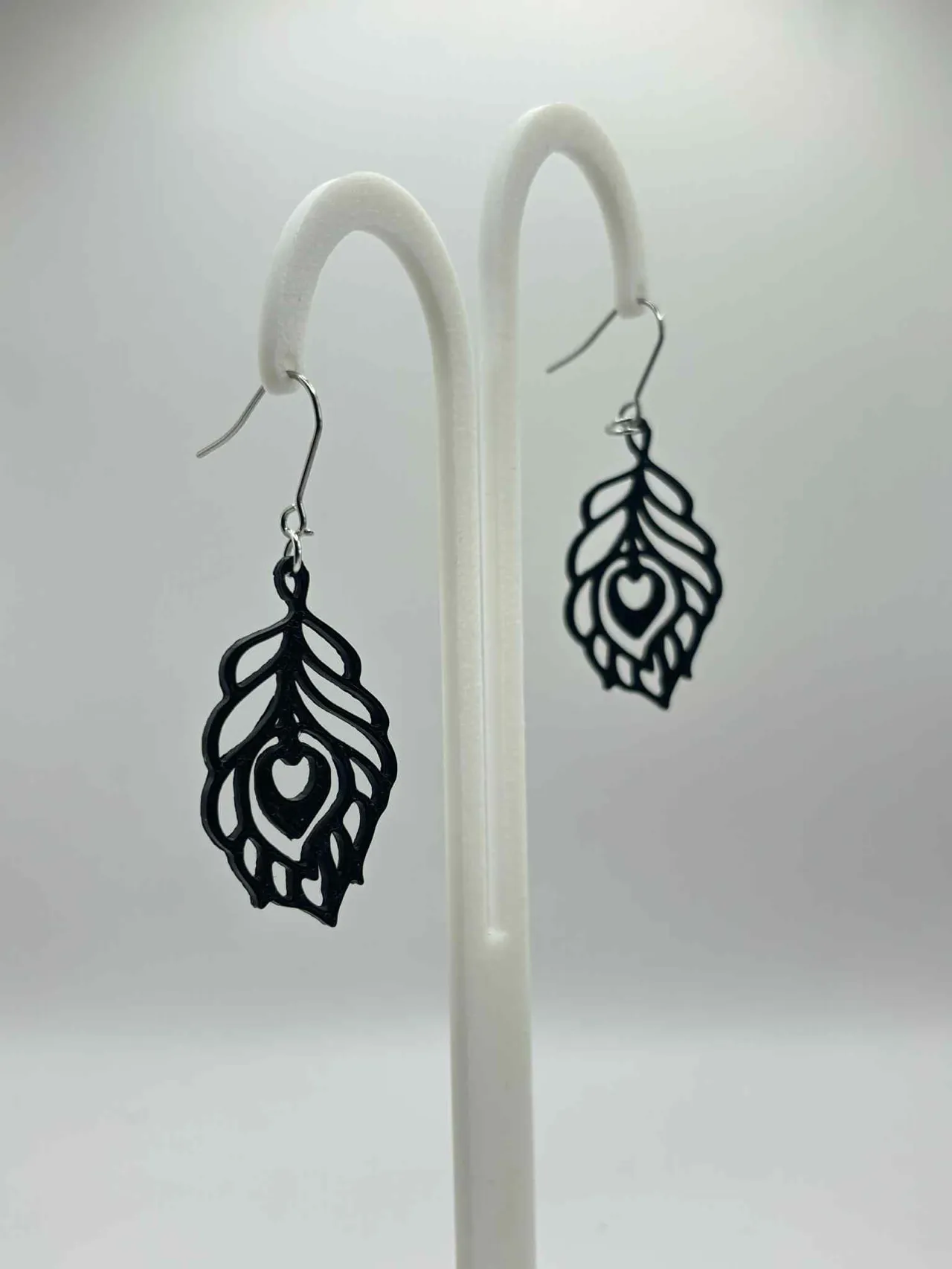 Feathers & Peacock Earrings - No AMS view 4