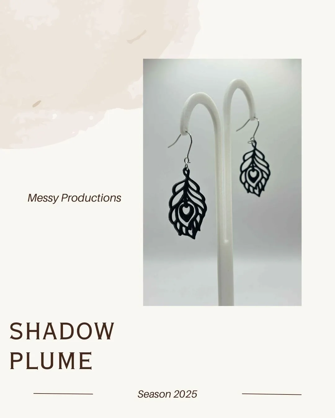 Feathers & Peacock Earrings - No AMS view 3