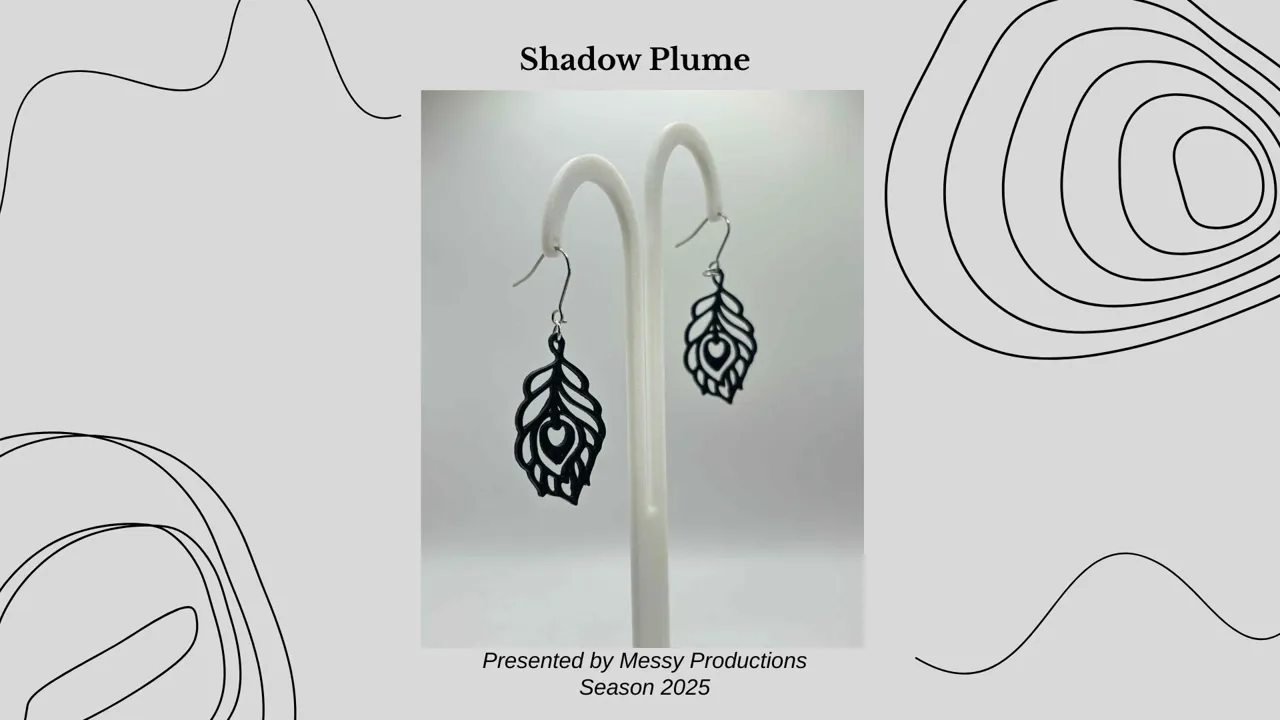 Feathers & Peacock Earrings - No AMS view 2
