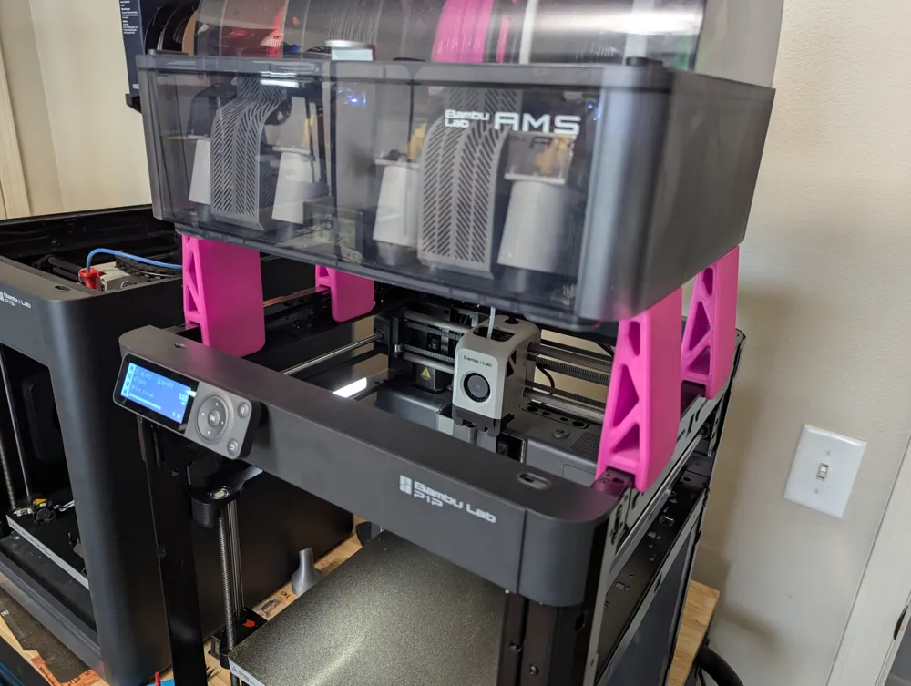 P1P AMS risers - extra tall Remixed by Garrett 3D Prints - MakerWorld