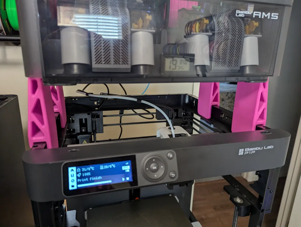 P1P AMS risers - extra tall Remixed by Garrett 3D Prints - MakerWorld