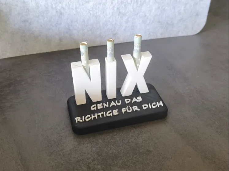 Geldgeschenk NIX genau das richtige für dich
