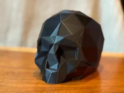 low poly skull 