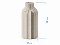 180 mm, 0.4mm nozzle, 0.2mm layer, 2 walls, 15% infill