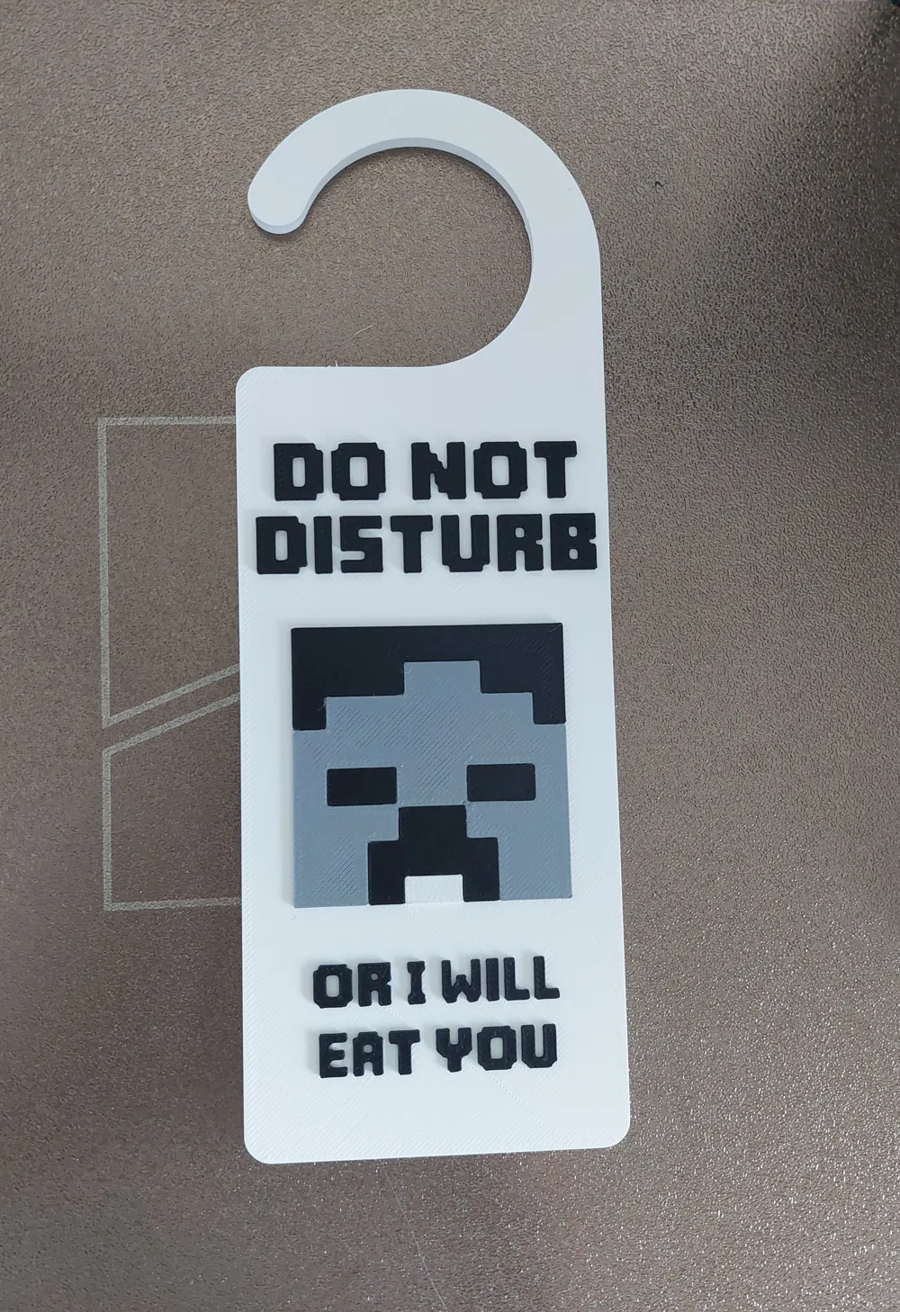 Door hanger - Do not disturb - Minecraft Zombie - Free 3D Print Model ...