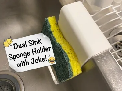 Dual Sink Sponge Holder with Joke :)