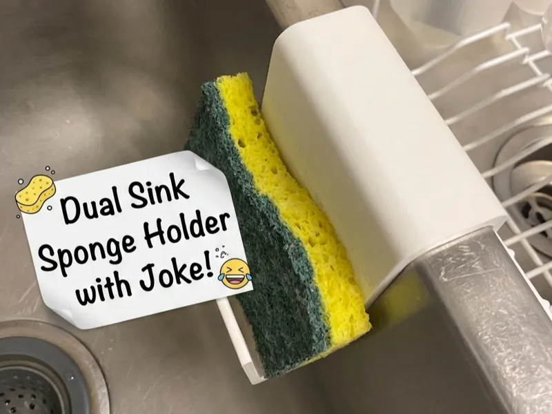 Dual Sink Sponge Holder with Joke :)