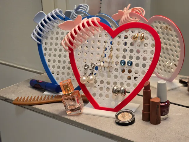 Two-Color Heart Earring Stand