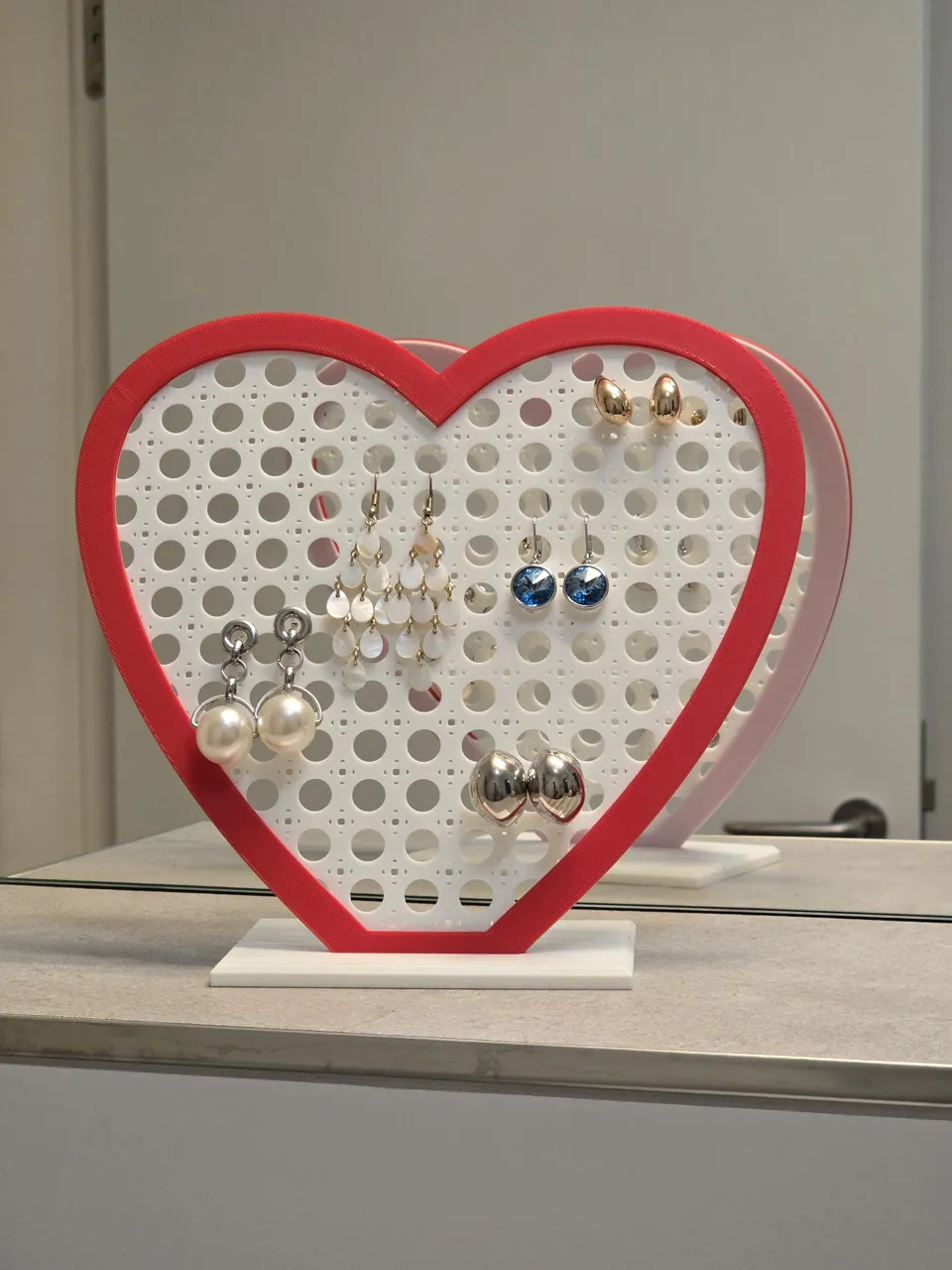 Two-Color Heart Earring Stand view 2