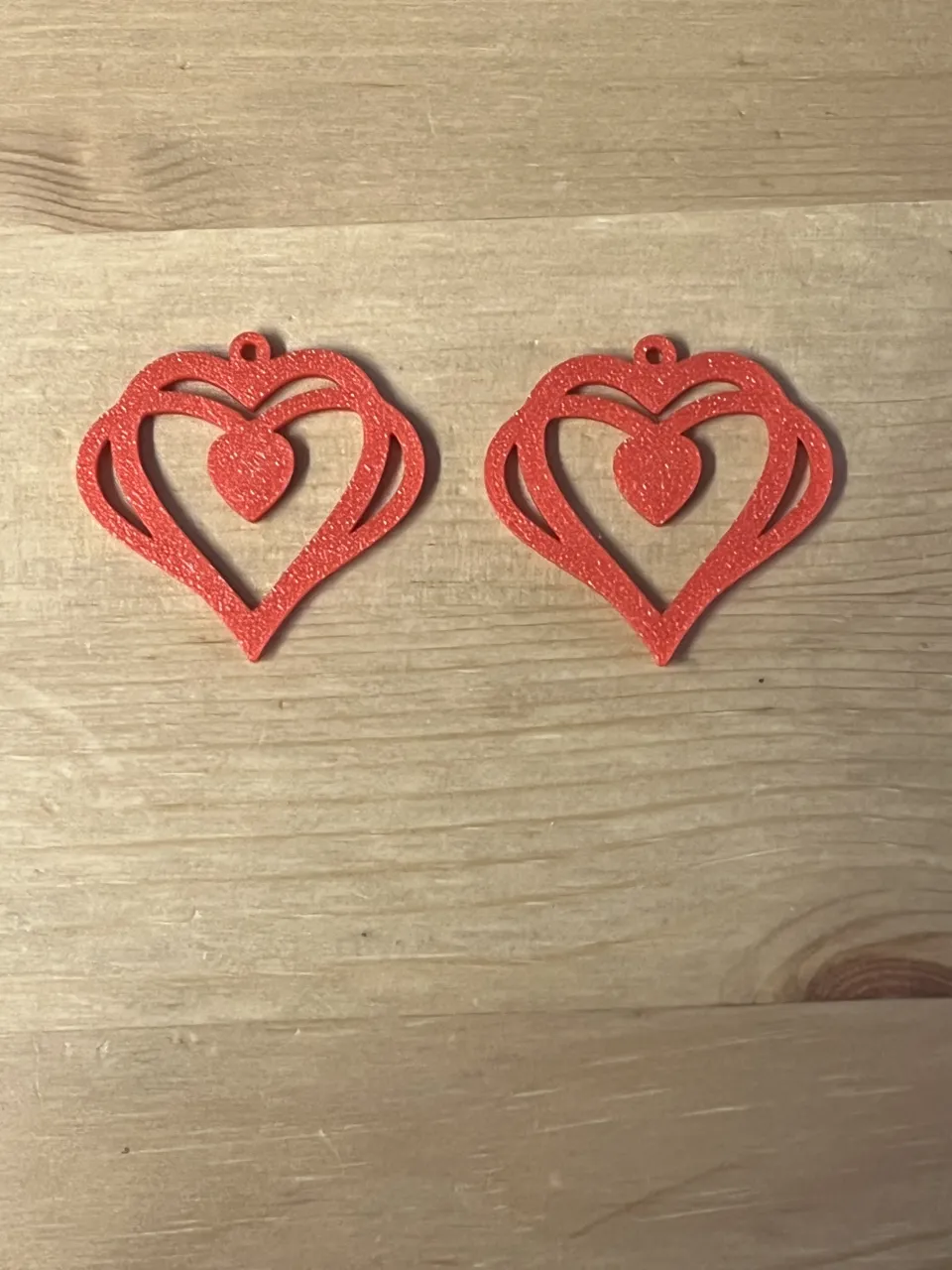heart earrings view 2