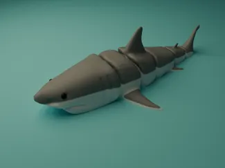 Articulated Great White Shark