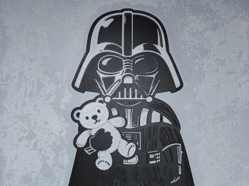 Vader with a teddy bear - Hueforge