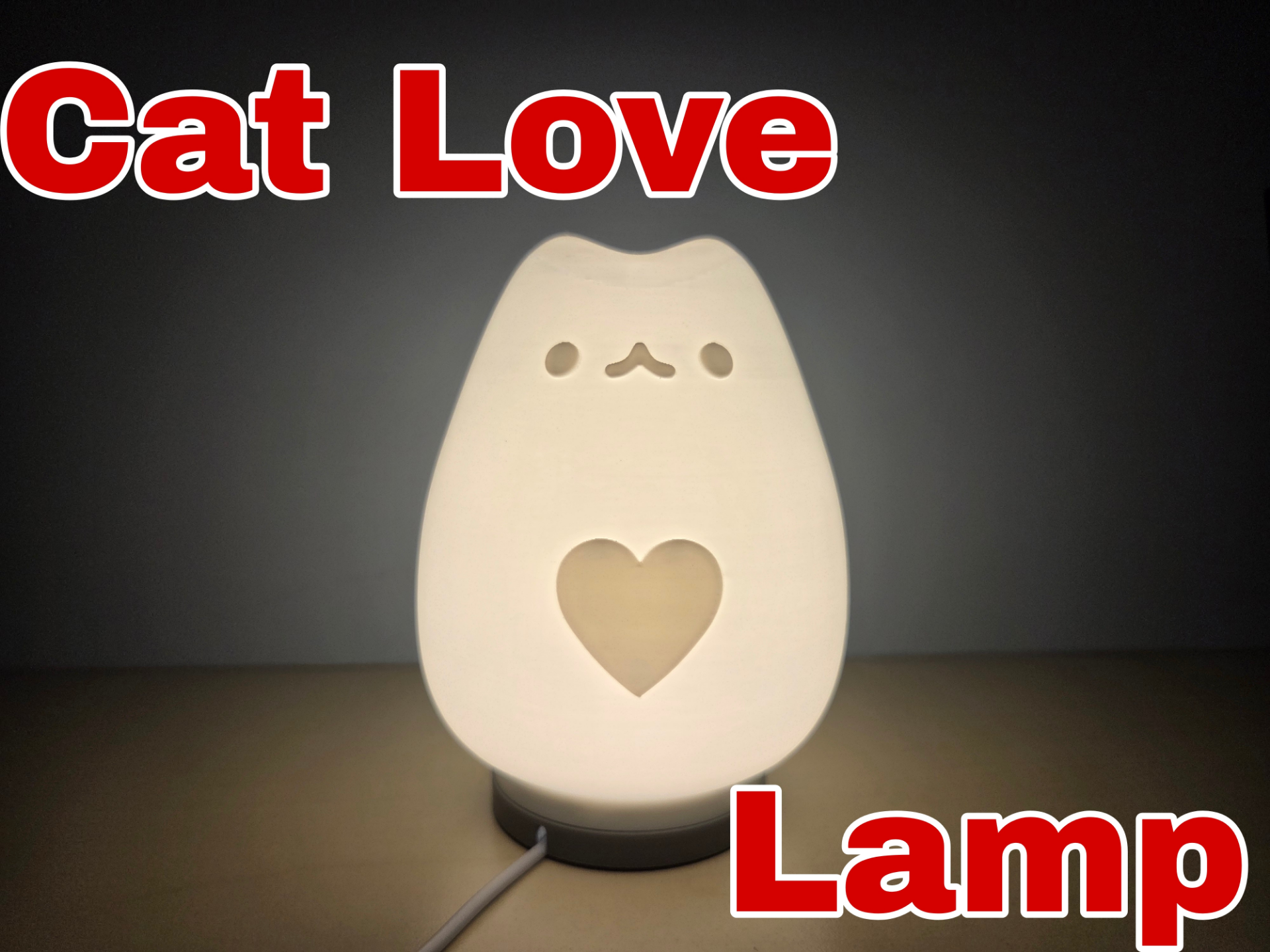 Cat Love Lamp – Valentine’s Day Edition