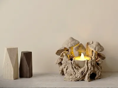 Tealight Holder "Mushrooms"