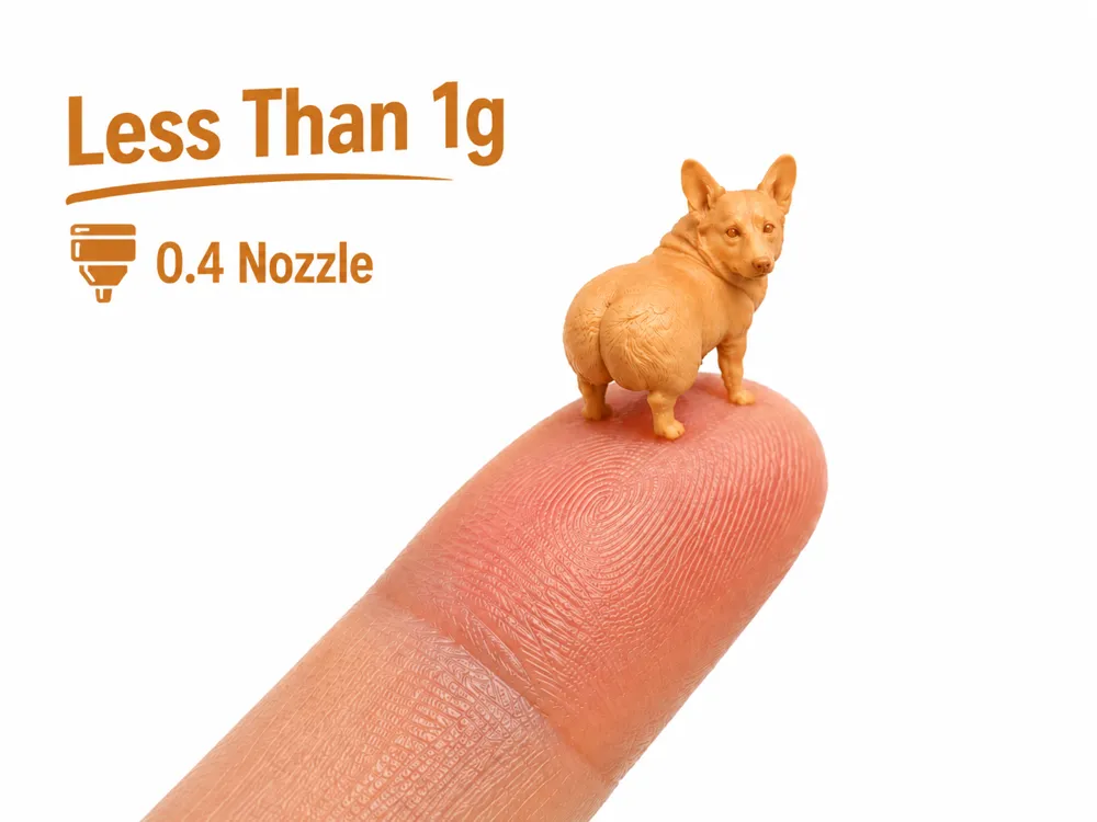 Accesorio para boquillas: World's Smallest Twerking Corgi Dog - 0.4 Nozzle. Referencia del modelo original.