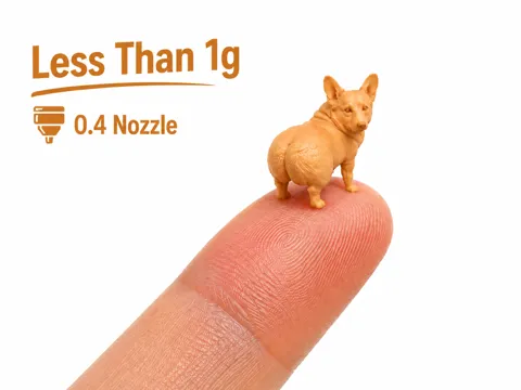 Accesorio para boquillas: World's Smallest Twerking Corgi Dog - 0.4 Nozzle — referencia de MakerWorld