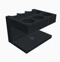 Triple Pool Cue Holder with Round Chalk Slots