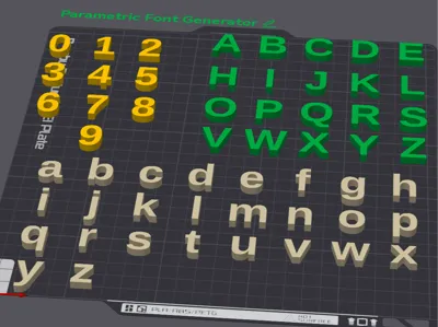 Parametric Font Generator