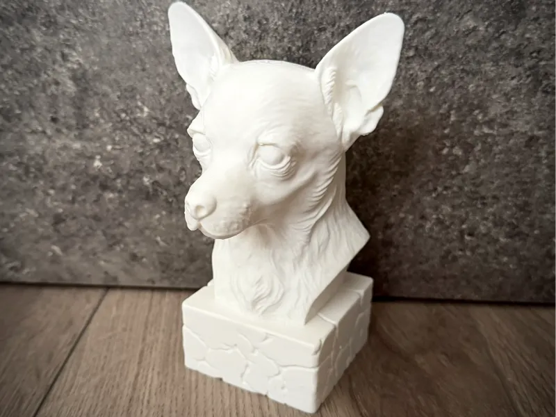 Chihuahua realistic dog bust detailed