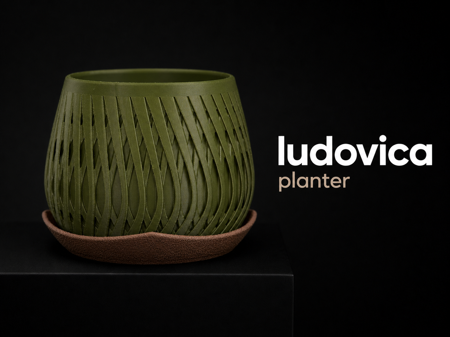 Ludovica Woven Planter with Drainage and Saucer