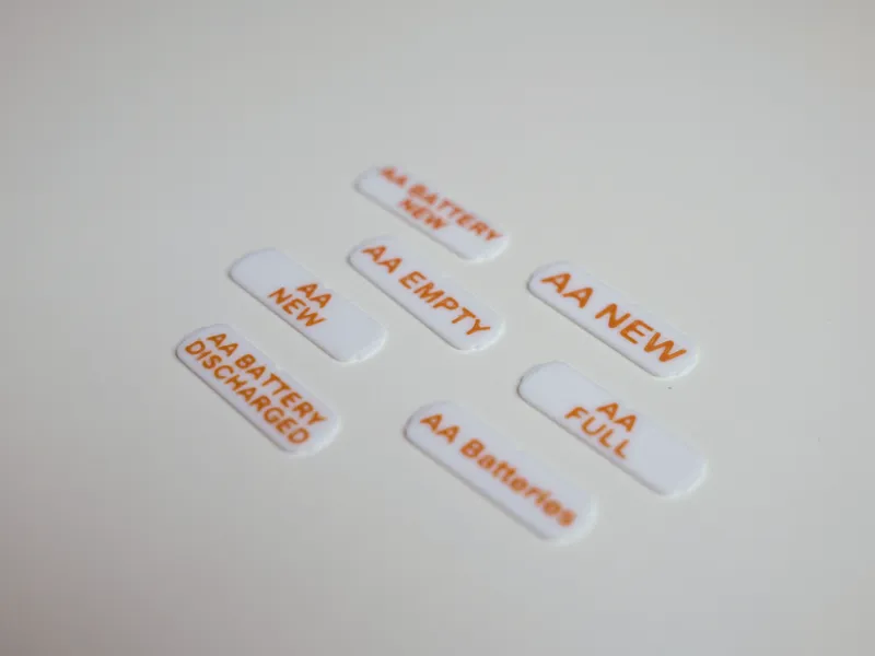 27 prepared AA Labels for the Hewens Label System 