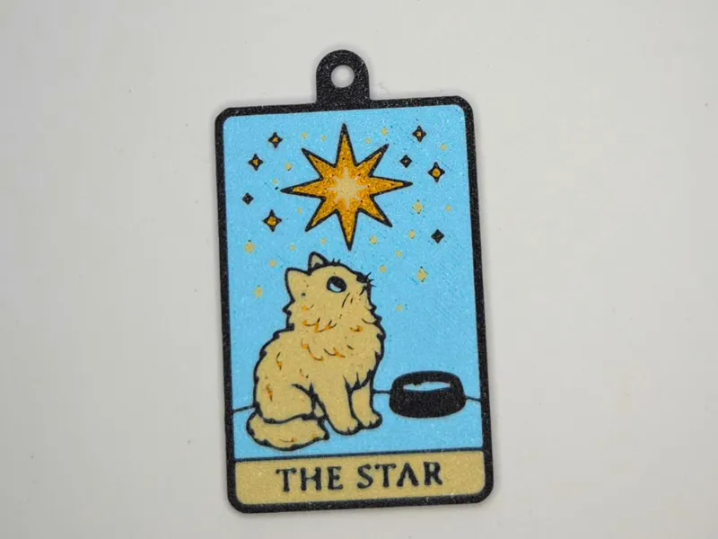 The Star – Kitty Tarot Keychain