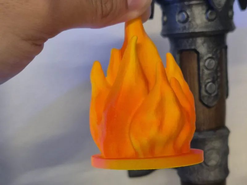 Hollow flame for torch of bas matjes