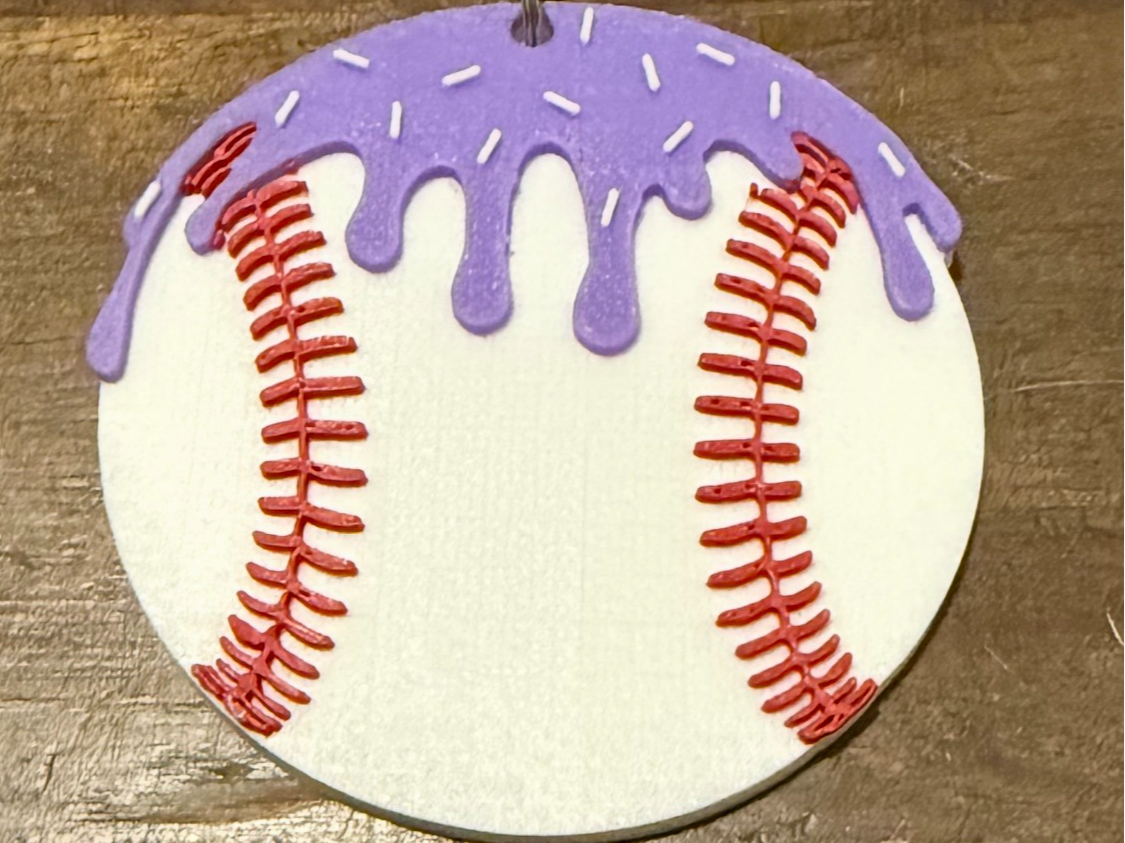 Baseball Drip Bag tag or Keychain