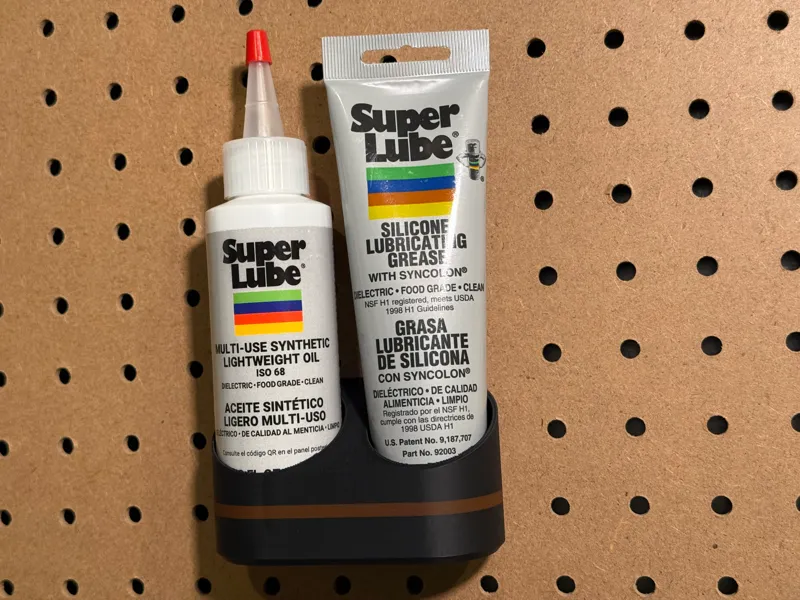 Super lube  tube holder | pegboard organizer