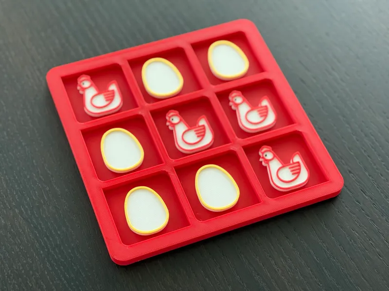 Chicken or the Egg Tic Tac Toe