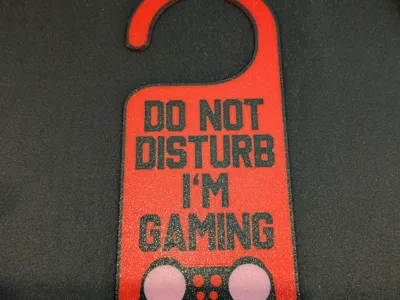 Gaming Do Not Disturb Door Knob Hanger Sign