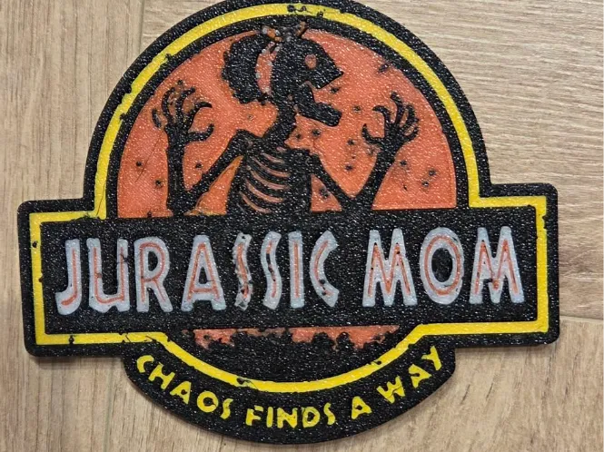 "Jurassic Mom"  Mother Day Coaster