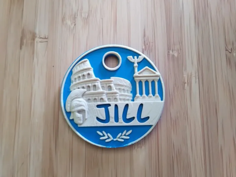 Nameplate Roman style 3d