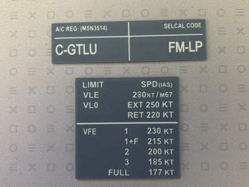 A320 MIP SL3 Plates – MAX Speed & SELCAL Panels