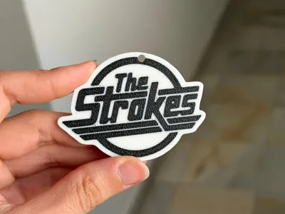 The Strokes logo band keychain