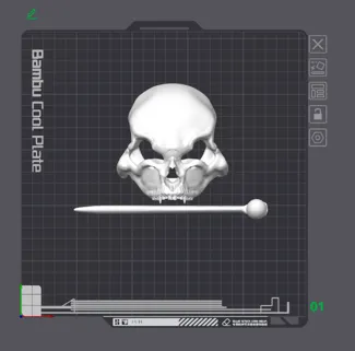 Vampire Skull Hairpin