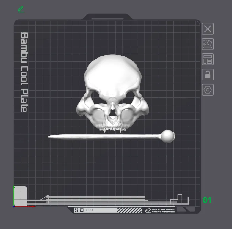 Vampire Skull Hairpin