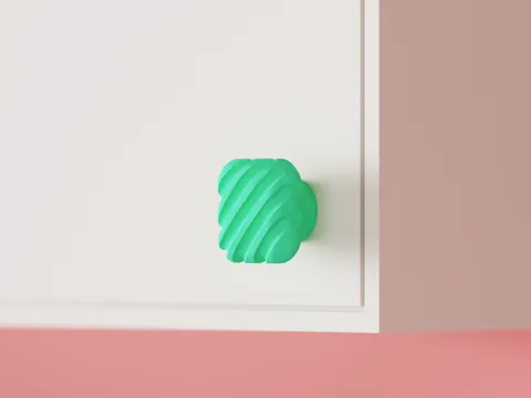 Letrero o emblema decorativo: Modern Ribbed Cabinet Handle. — referencia de MakerWorld