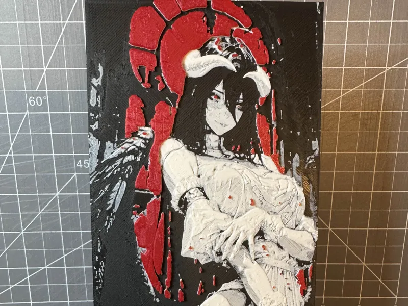 4x8 hueforge of Albedo from Overlord