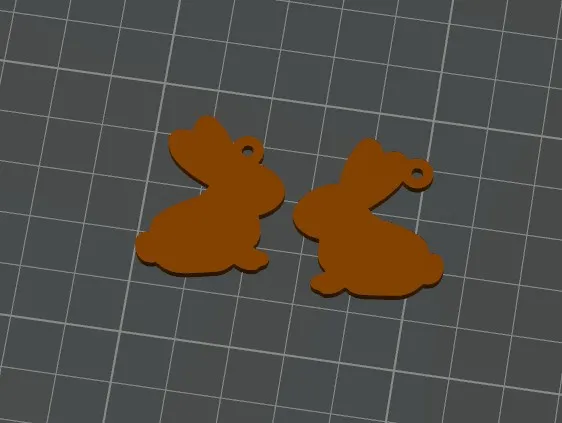 Bunny Silhouette Earrings view 3