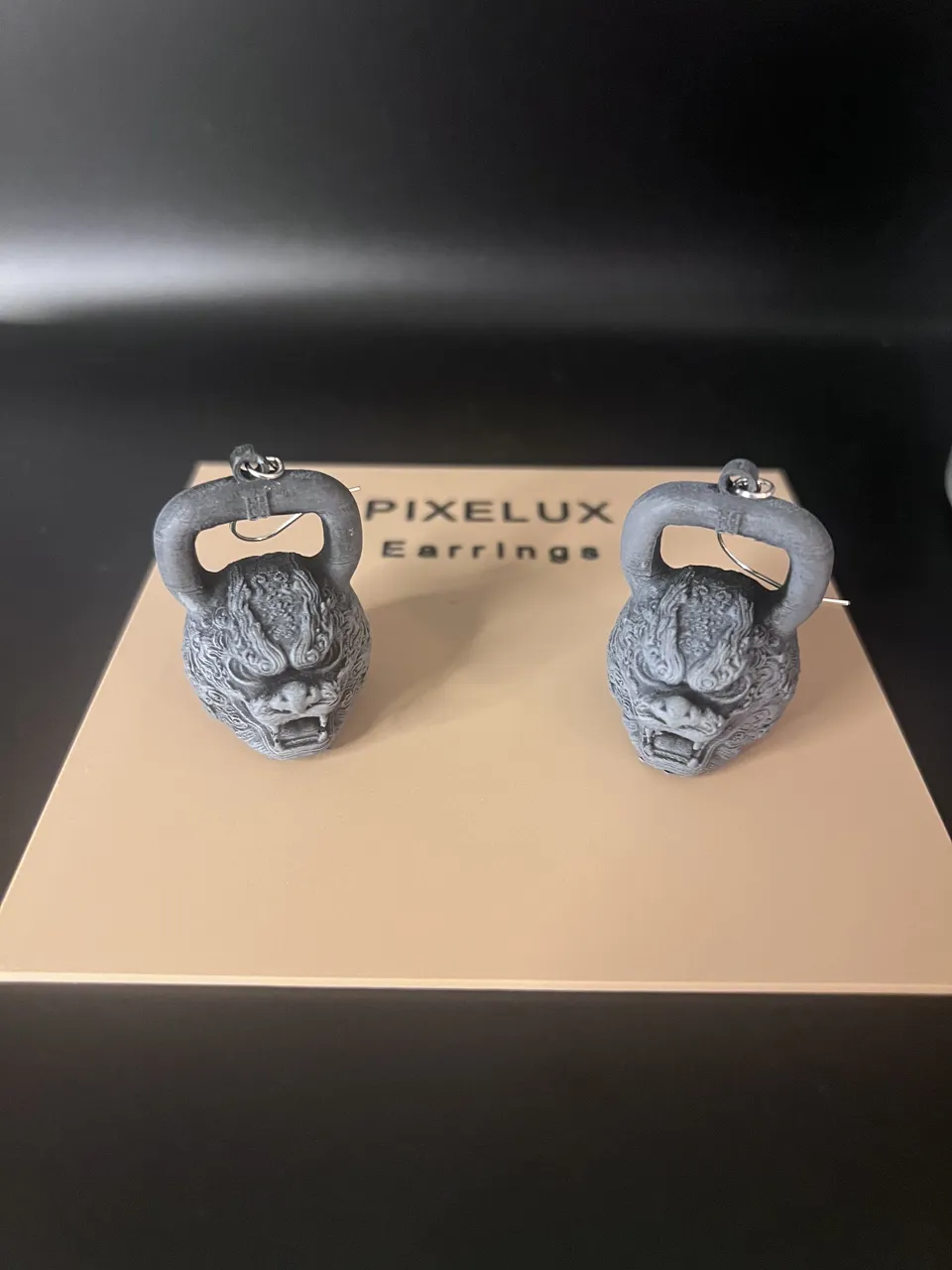 Lion's Strength - Kettlebell earrings view 2
