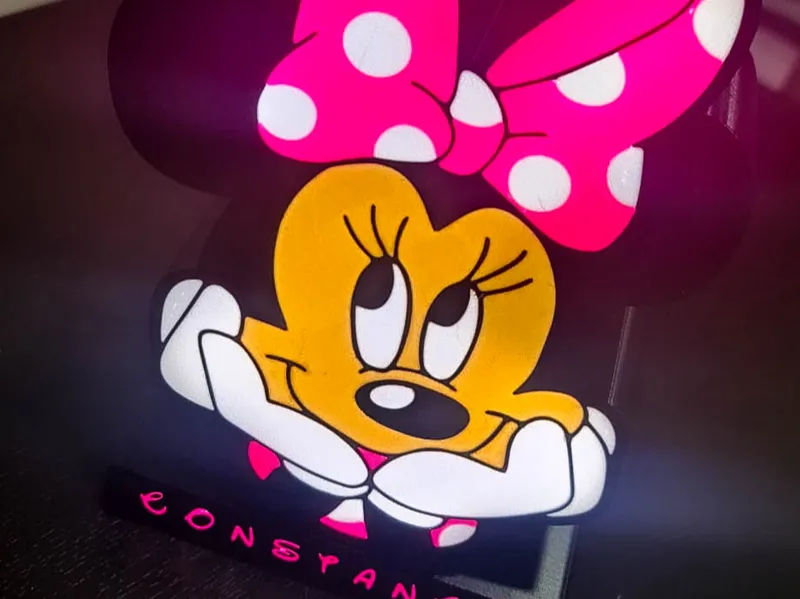 Minnie Personalized Lightbox 3D