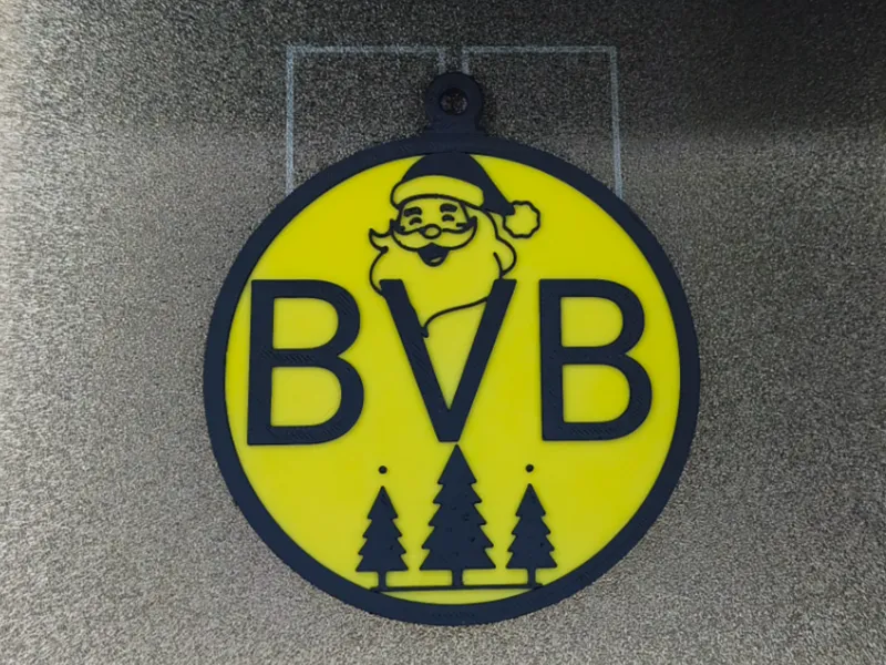 Christbaumschmuck mit BVB Logo für den Tannenbaum