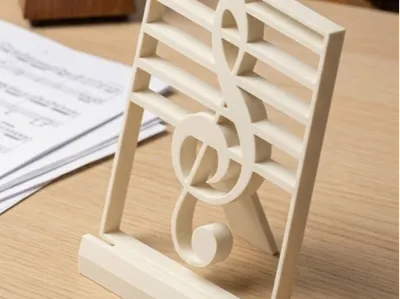 Treble clef phone holder
